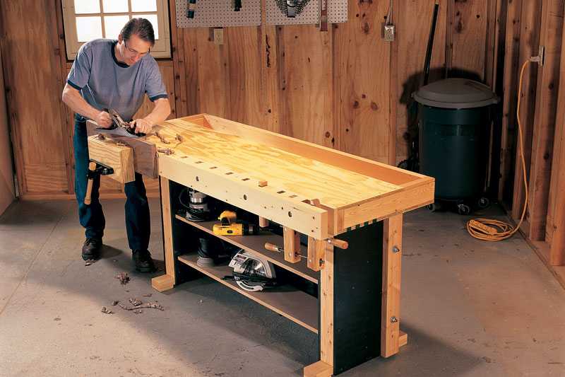 Столярные верстаки (35 фото): деревянные столы для работ плотника, устройство профессиональных моделей и их основные части
