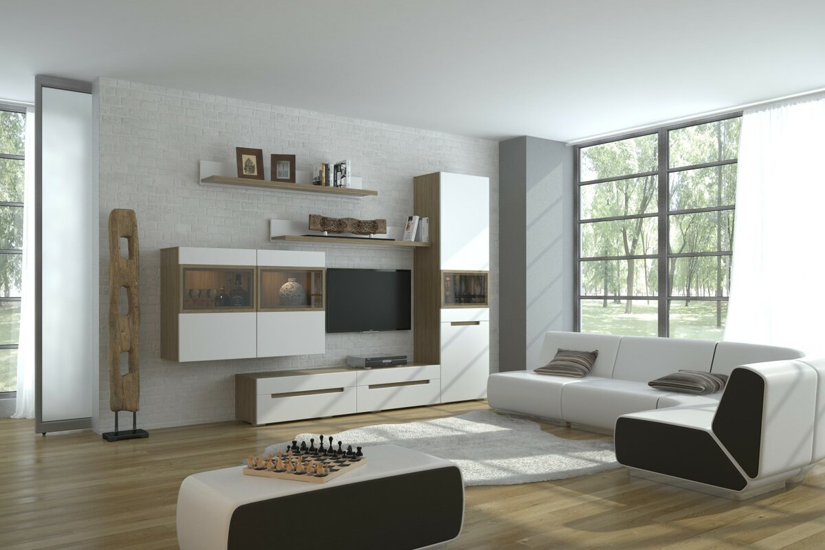 Мебель в гостиную в современном стиле: 60+ фото с примерами красивых гарнитуров