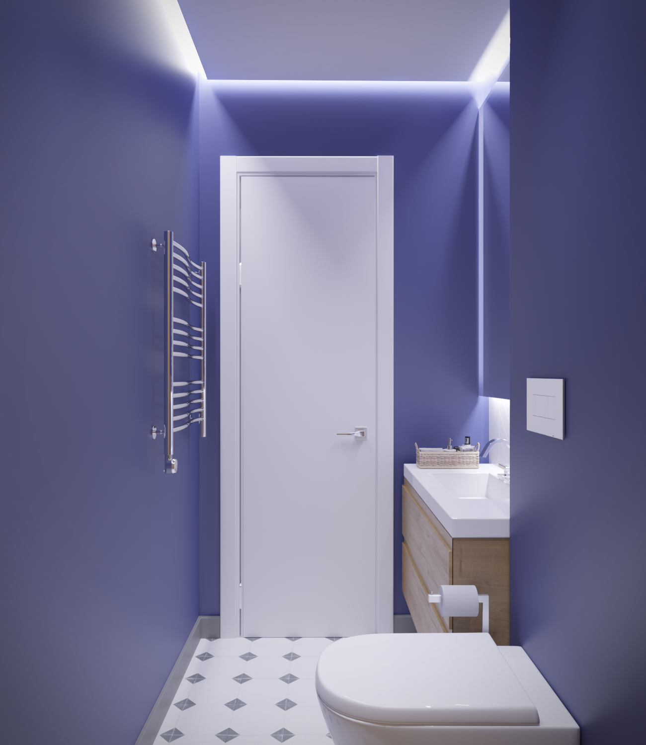 Освещение в туалете: виды и расположение