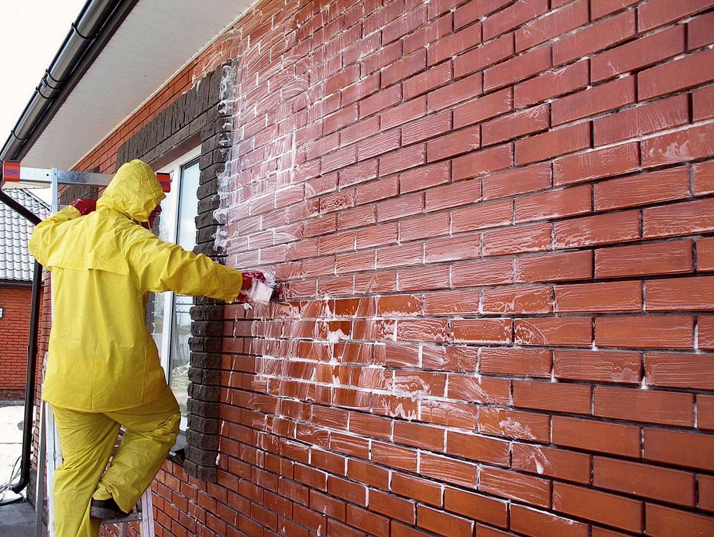 Покраска кирпича (57 фото): окрашивание поверхности кирпичной стены, краска для кладки, чем покрасить фасад на улице?