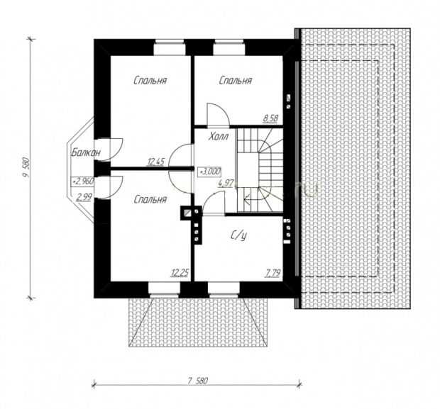 Проекты дома из пеноблоков с мансардой: тонкости планировки пространства