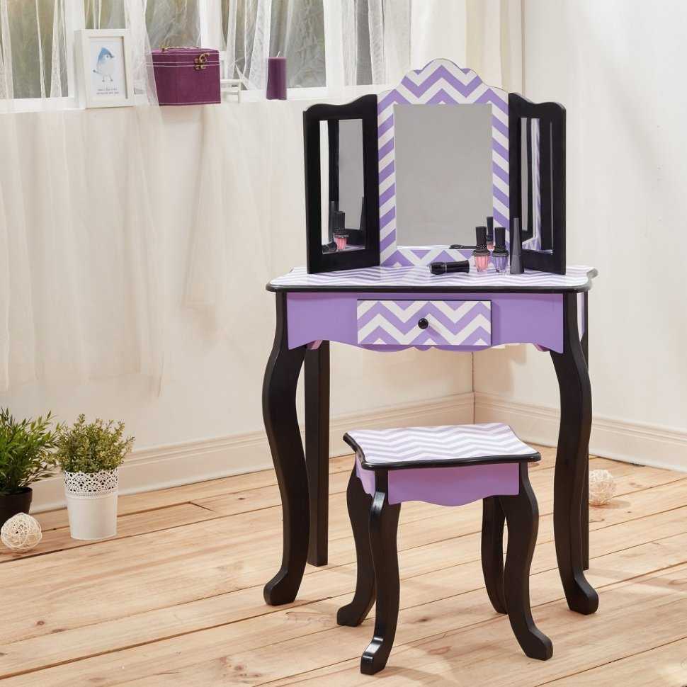 Детский туалетный столик: с зеркалом, со стульчиком и другие варианты в интерьере
