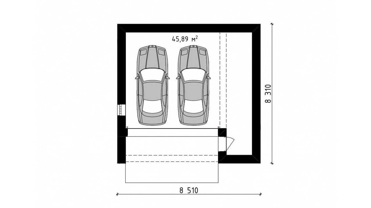 Гараж на 2 машины: размер, оптимальная ширина на два автомобиля, стандартные габариты, как построить своими руками двойной гараж с хозблоком, план, чертежи, фото-материалы
