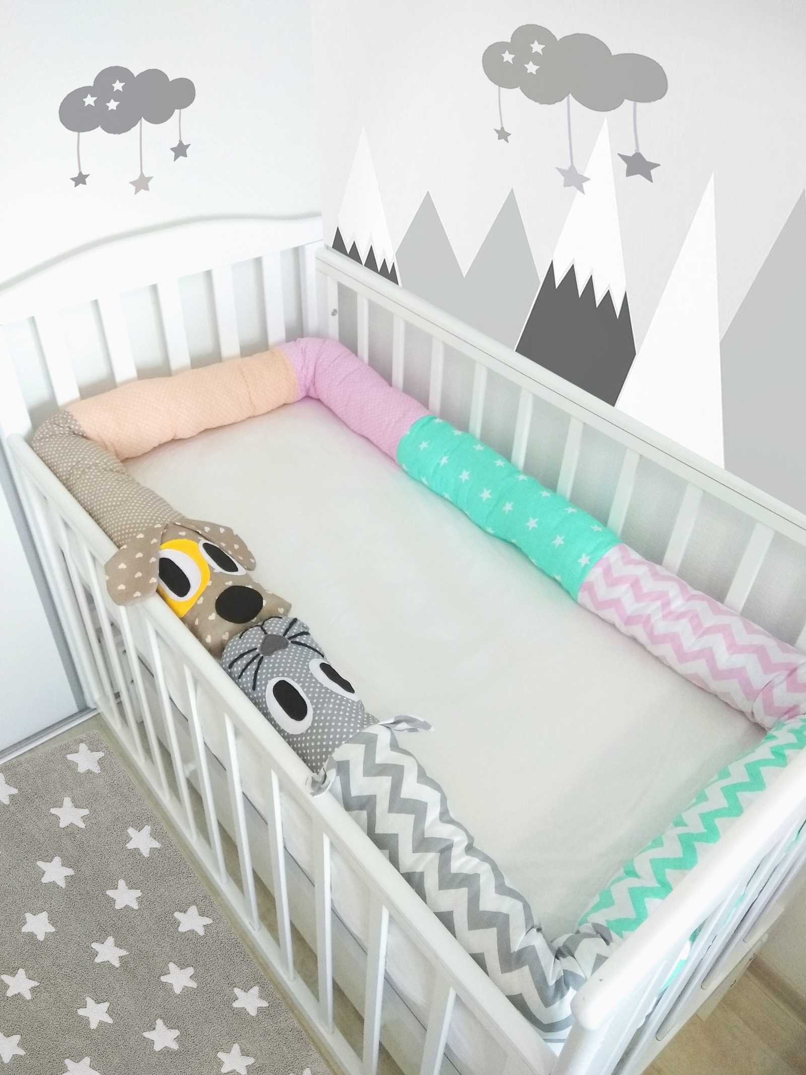Бортики в кроватку для новорожденных размеры