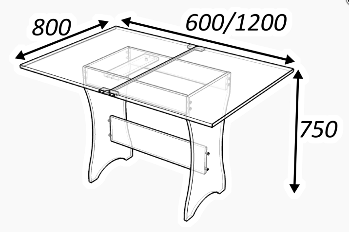 Кухонный стол – основные характеристики, размеры, особенности существующих вариантов