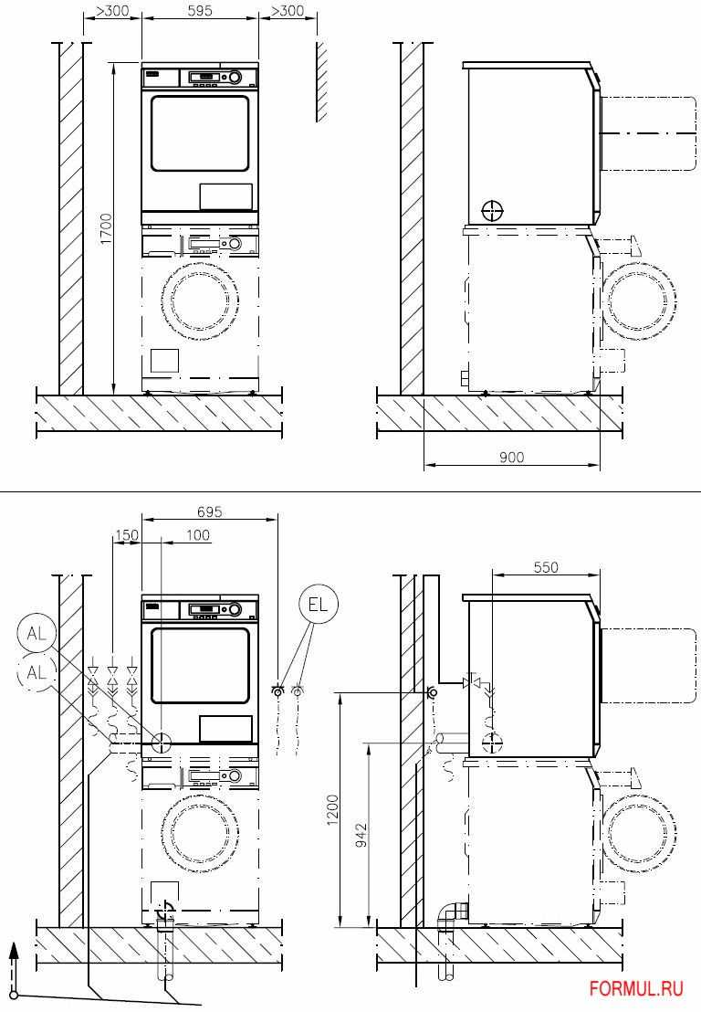 Стиральная машина и сушильная машина в колонну: пошаговая инструкция установки