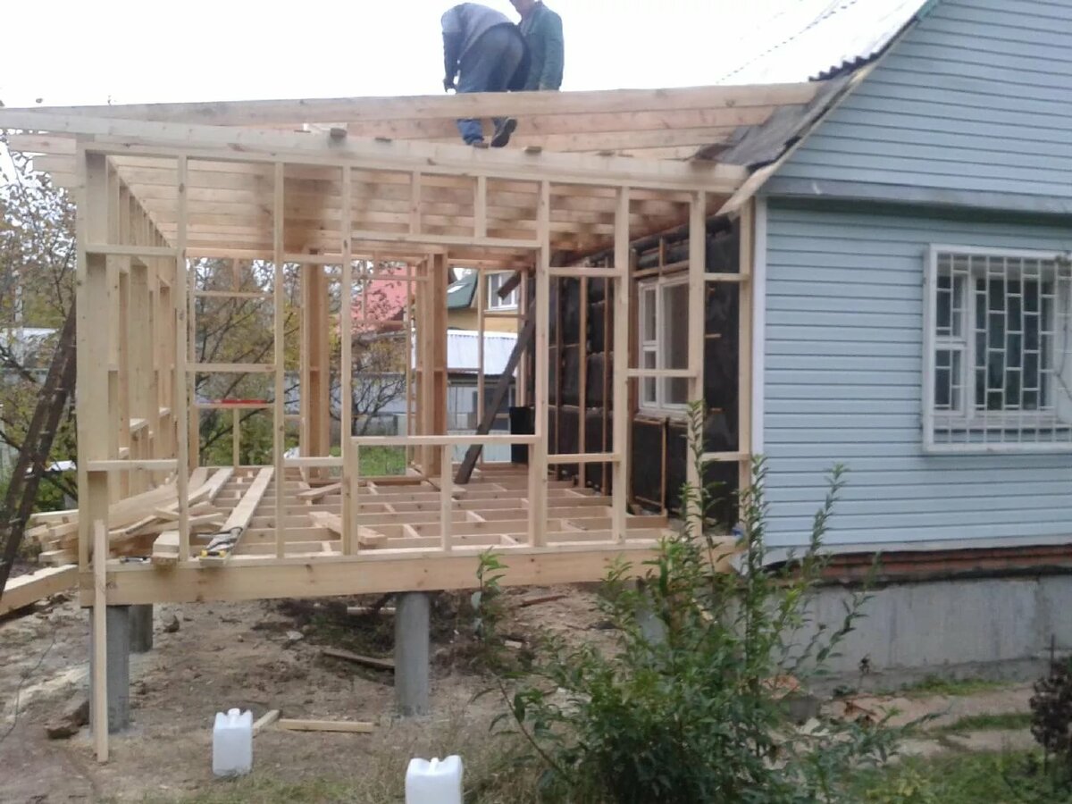 Строительство веранды к дому своими руками — пошаговая инструкция с проектом и фото