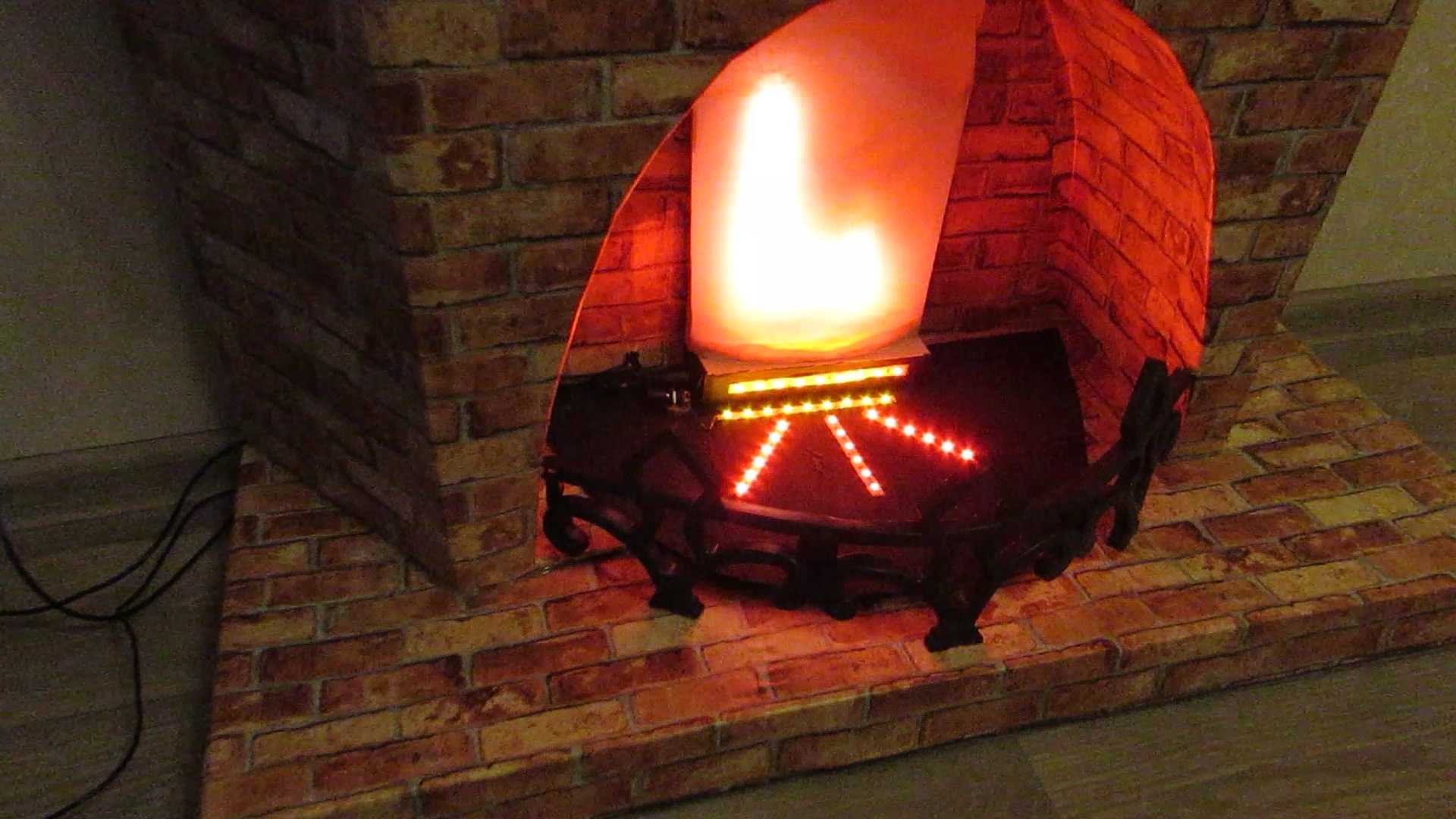 Как искусно сделать имитацию огня в фальш-камине