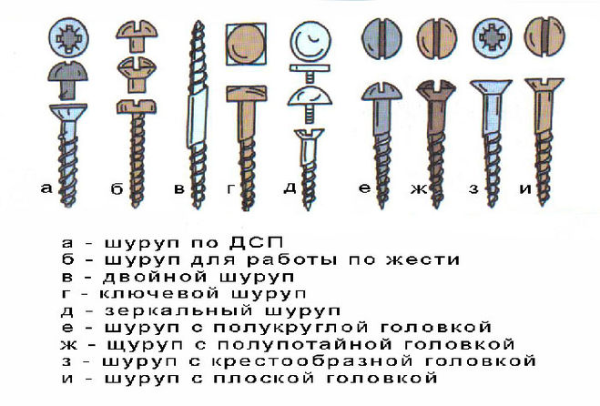 Все виды саморезов, их назначение и применение