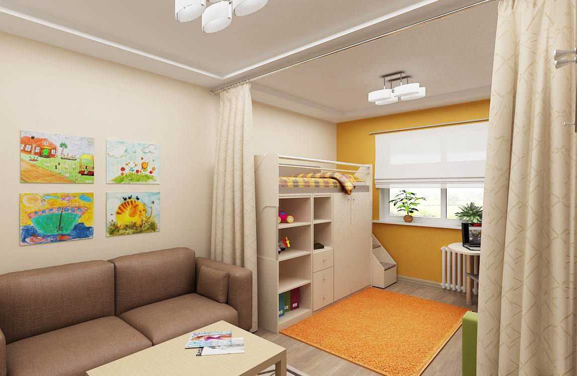 Гостиная и детская в одной комнате - фото идеального дизайна для молодой семьи