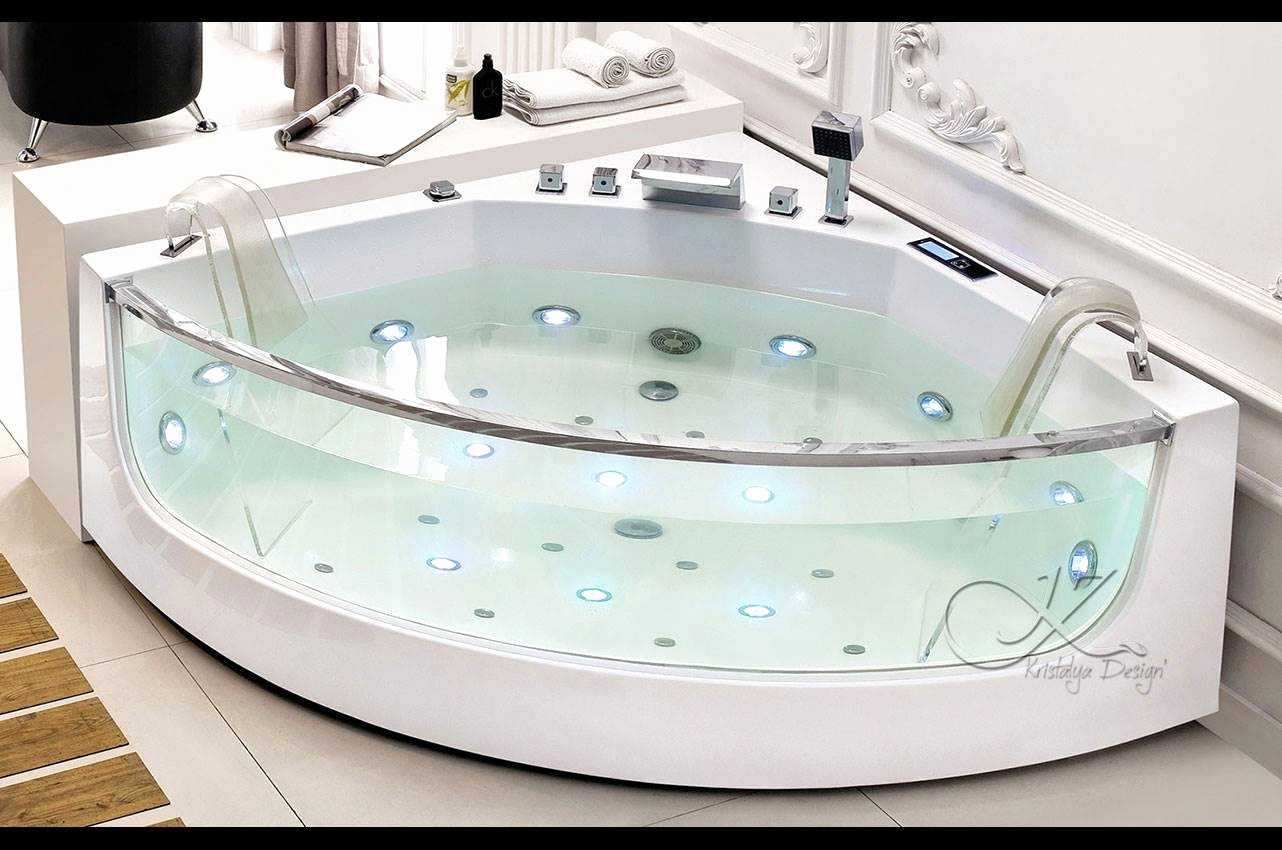 Как выбрать наиболее подходящие угловые ванны с лечебным гидромассажем: размеры, виды, классификации