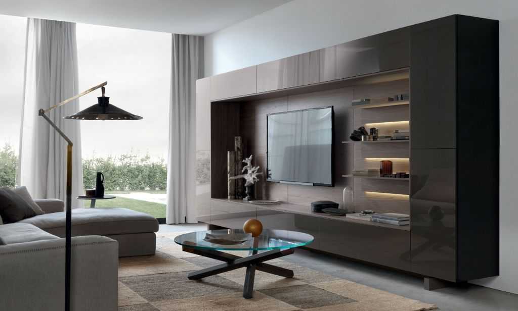 Виды корпусной мебели для гостиной в современном стиле, нюансы выбора