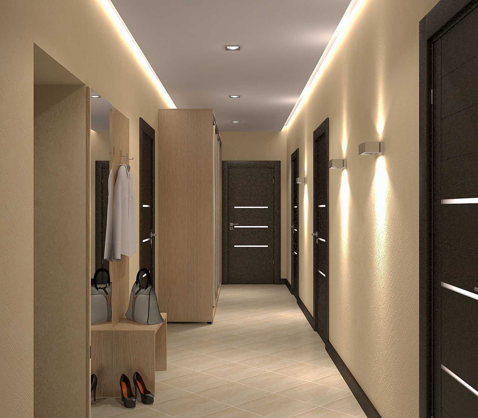 Дизайн узкого коридора: 75 лучших решений экономии пространства