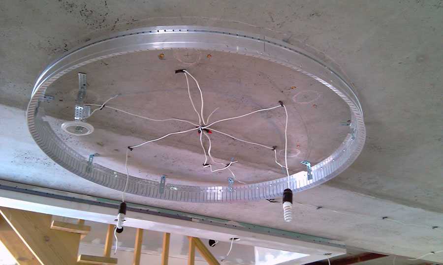 Двухуровневые натяжные потолки с подсветкой