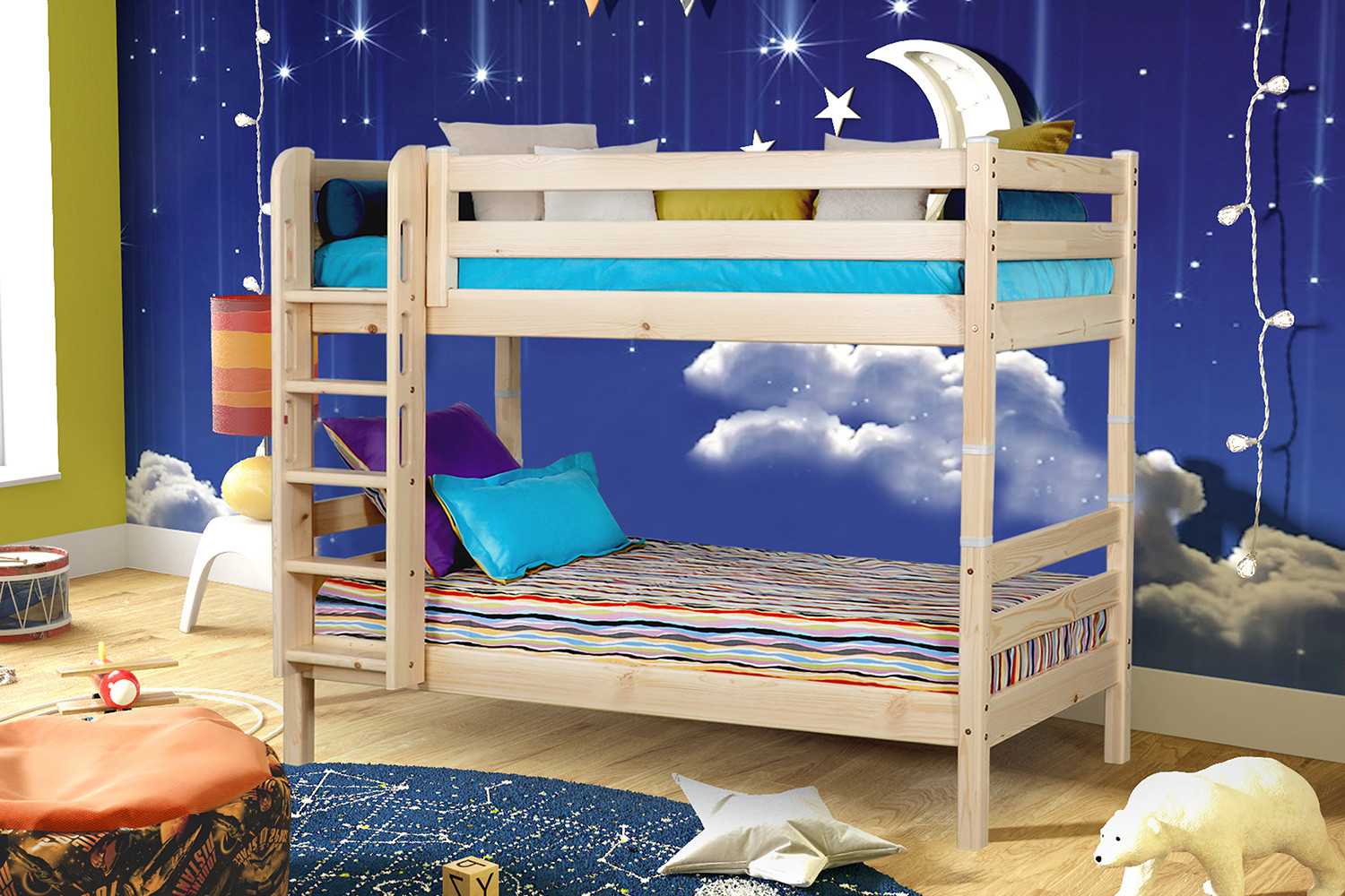 Двухъярусная кровать для взрослых и детей: плюсы и минусы, разновидности конструкций и функционала, размеры, стили, материал изготовления, как выбрать