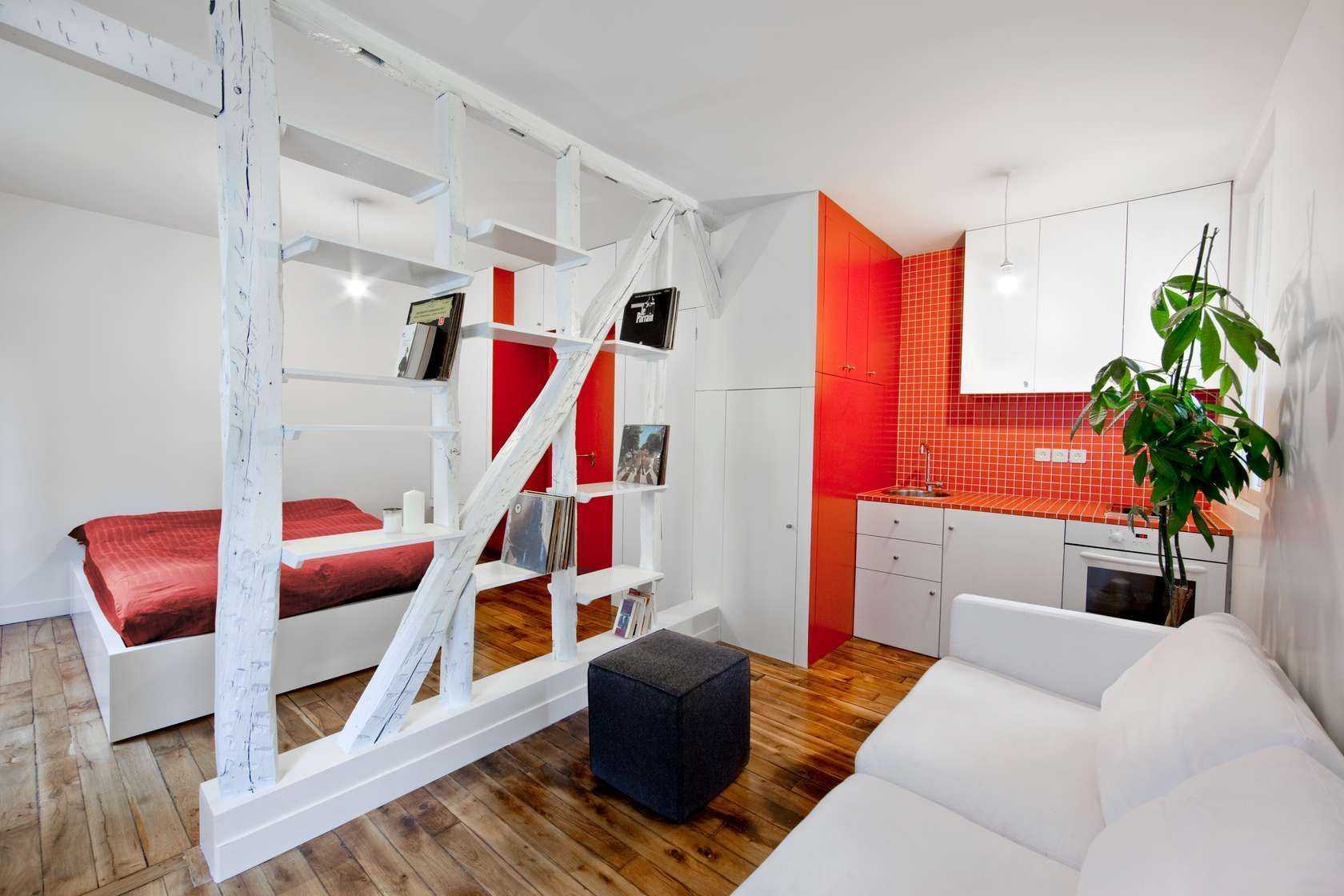 Дизайн маленькой квартиры-студии: 75 фото реальных интерьеров