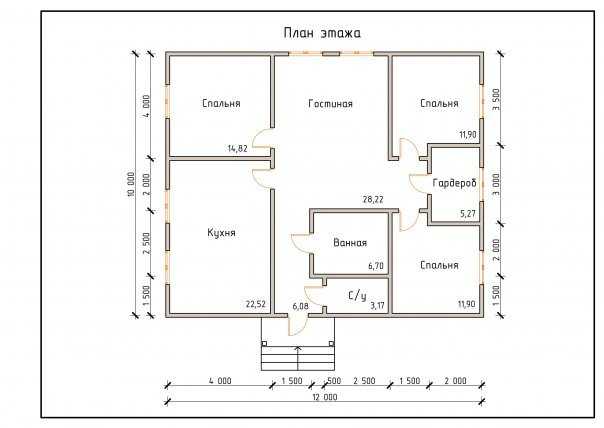 Планировка одноэтажного дома 10x10, 9x9, 6х9, 8х10, 10х12, 12х12, 8x12