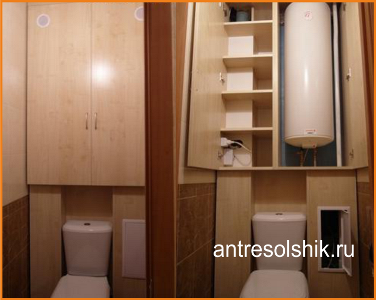 Как сделать шкаф в туалете за унитазом своими руками: навесной, напольный и встроенный
