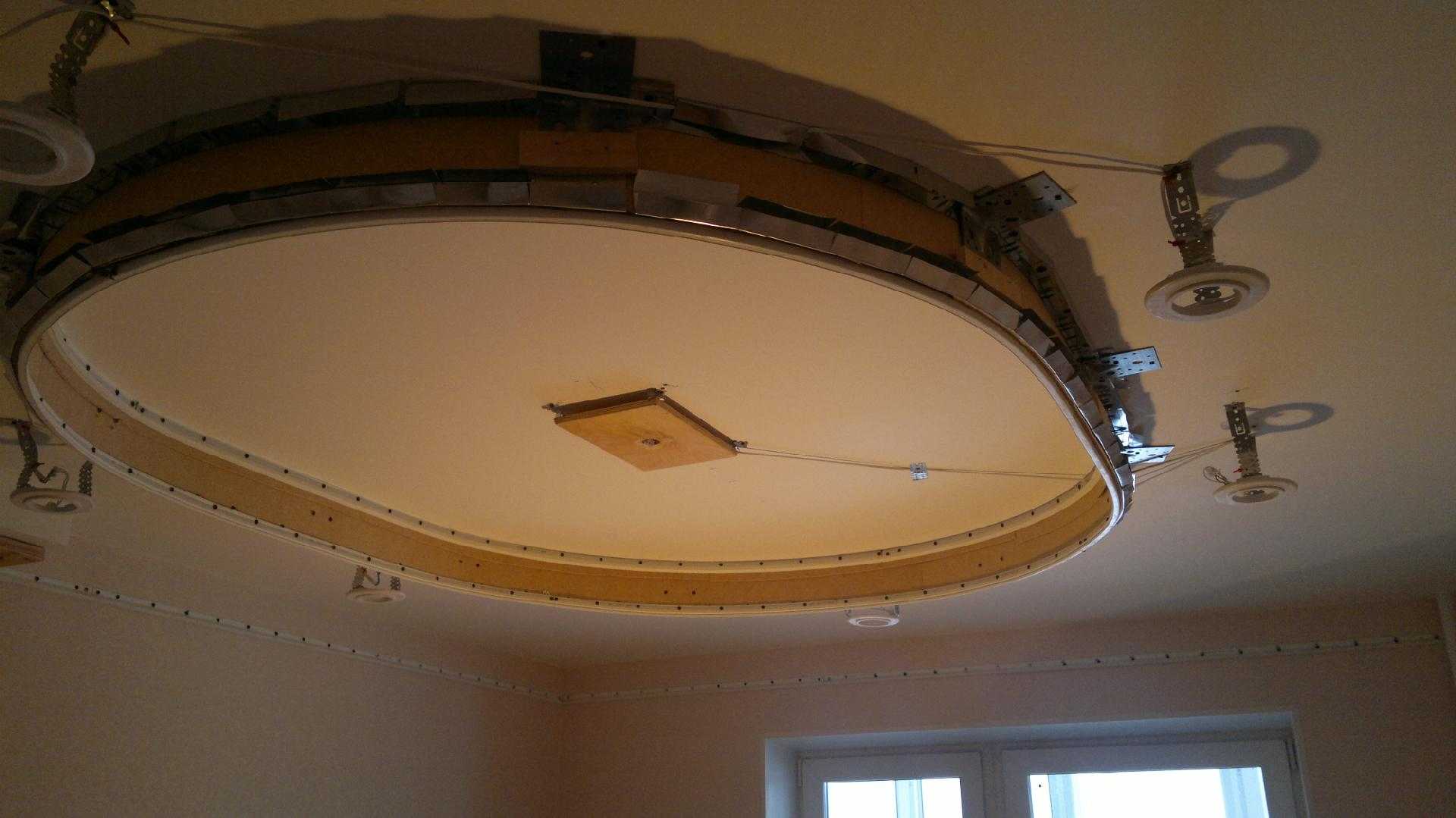 Монтаж двухуровневого натяжного потолка: установка профиля для двухуровневых конструкций своими руками, технология сборки потолка