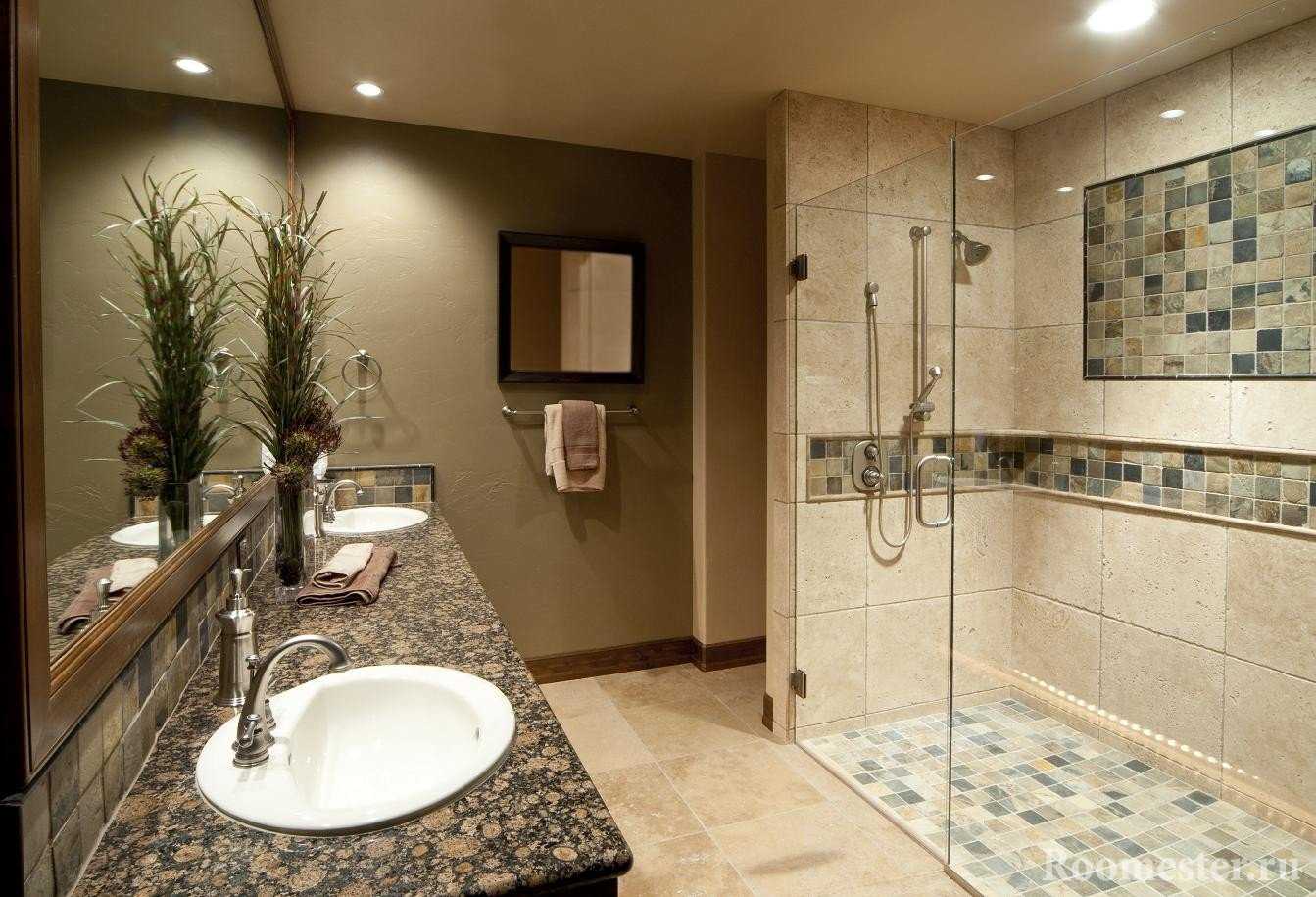 Душевая и ванная комнаты в квартире и частном доме – варианты