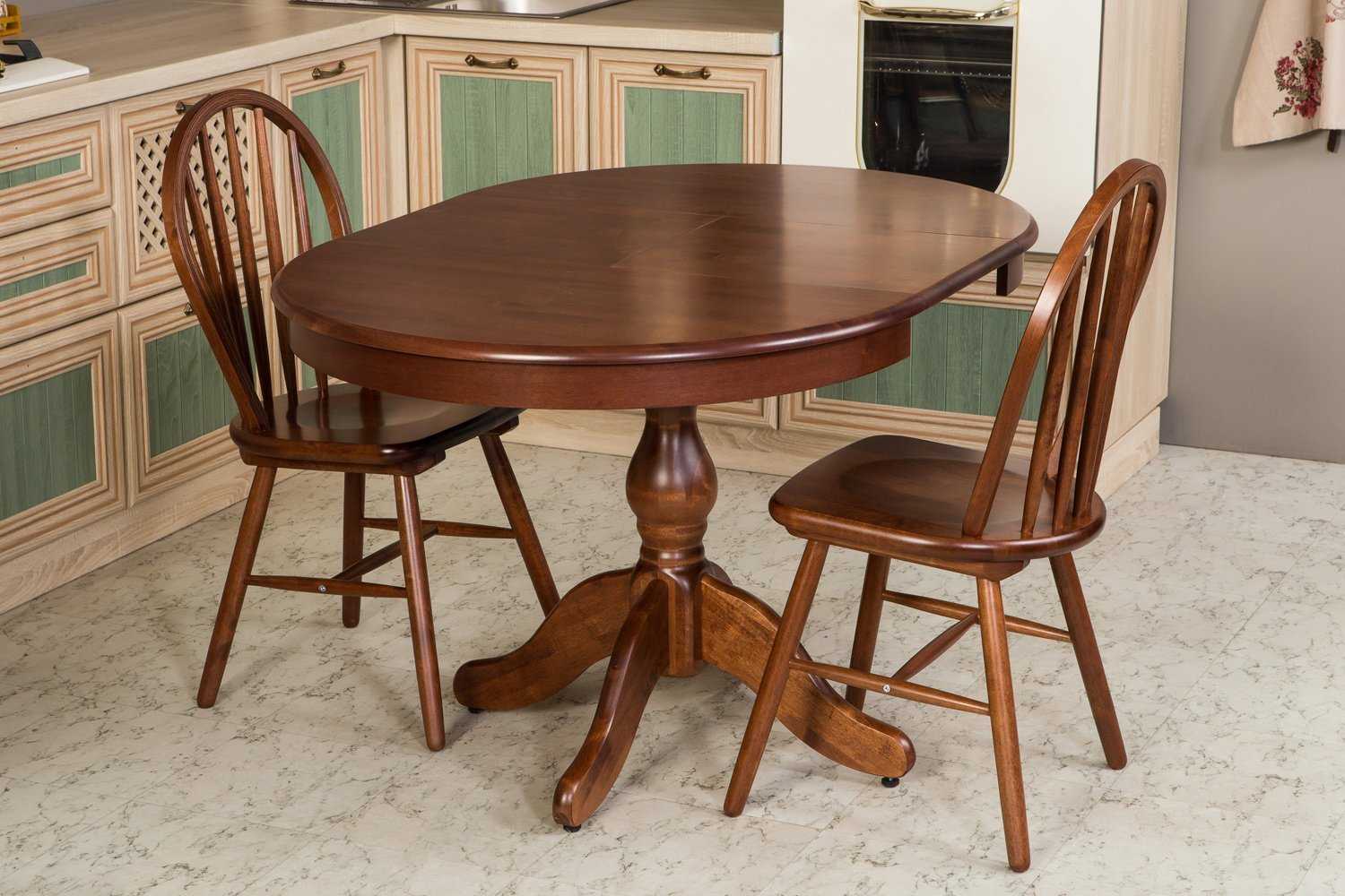 Круглый стол – особенности деревянных, стеклянных, каменных, пластиковых, металлических, керамических и других моделей
