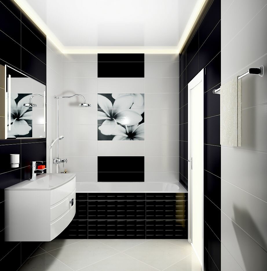 Лучшие идеи дизайна ванной комнаты с белой плиткой - фото реальных интерьеров | salon