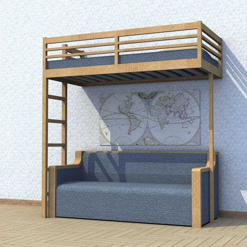 Кровать-чердак с диваном внизу для родителей: особенности конструкции, плюсы и минусы изделия, материал изготовления, как правильно выбрать